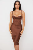 Slim Sexy Solid Midi Dress