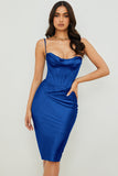 Slim Sexy Solid Midi Dress