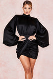 Balloon Sleeve Long Sleeve Irregular  Dress